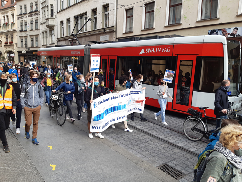 Demo zum Klimastreik in Halle